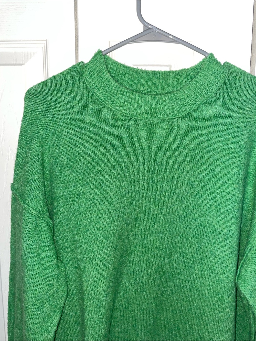aerie Bright Green Relaxed Crewneck Sweater